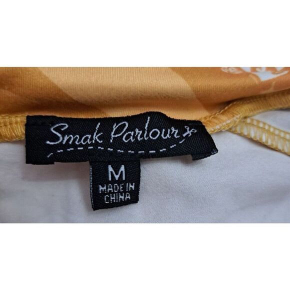 Unique Vintage X Smak Palour Top Shirt Scooby Doo Yellow Mock Turtle Size Medium - Picture 6 of 8